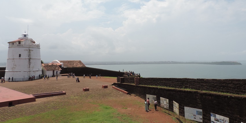 Panoramic view from the mesmerising Fort Aguada an idyllic place to visit in goa in June