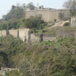 Panaromic view of the ancient Kangra Fort built a top of the foothills of Himalayas