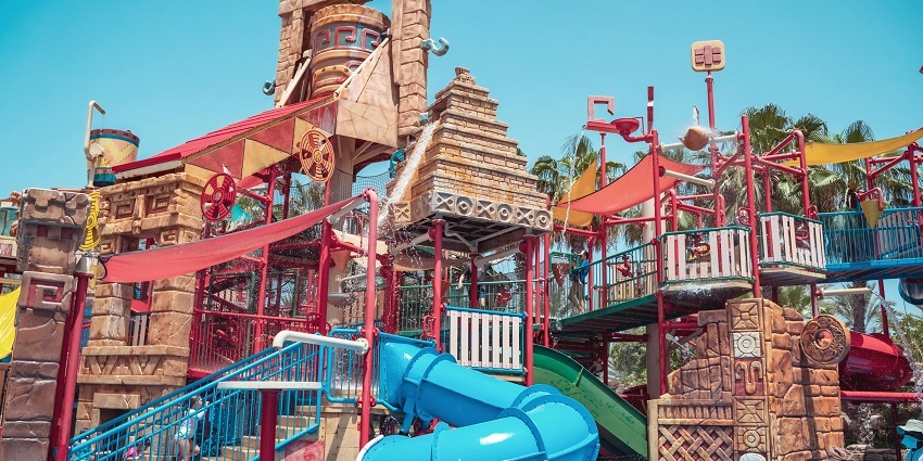 Exciting water slides a thrilling experience at Fun City Water Park, perfect for all ages