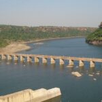 A scenic view of Gandhi Sagar Lake in Mandsaur, a famous place near Gandhi Sagar Wildlife Sanctuary.