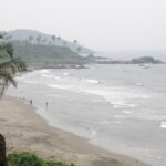 Panoramic image of the Vagator Beach which is the best places to visit near Dabolim airport