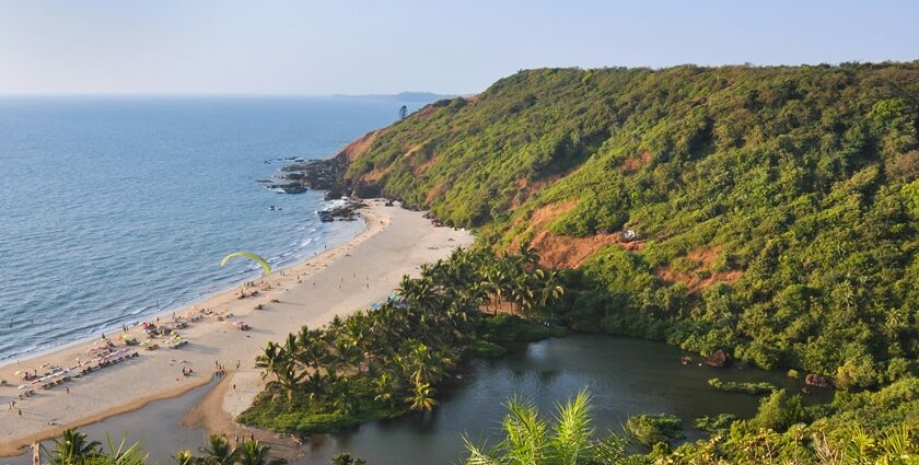 A view of Arambol Beach located in Goa which is one of the beautiful must-visit spots.