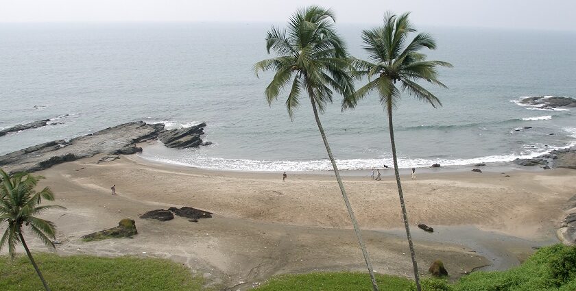 Scenic image of a beach one of the best places to visit in Goa in June