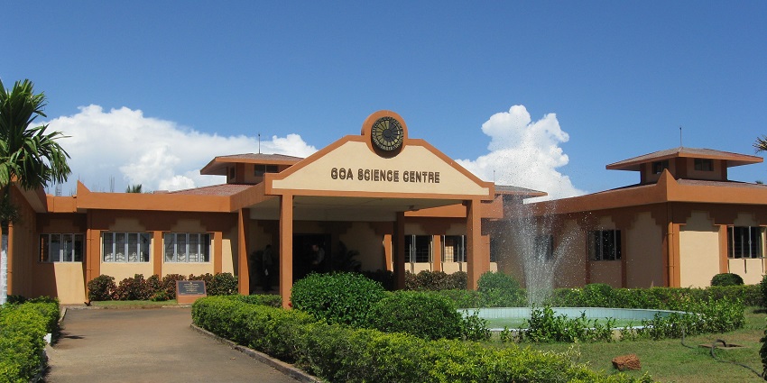 Beautiful fron entrance snapshot of the Goa Science Centre located in Miramar, Goa