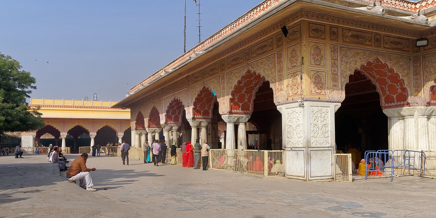 Govind Dev Ji Temple in Jaipur, featuring its grand facade and architectural details