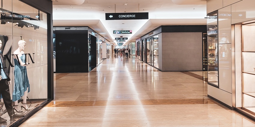 Grand Mall's vibrant facade is adorned with many retail and dining options.