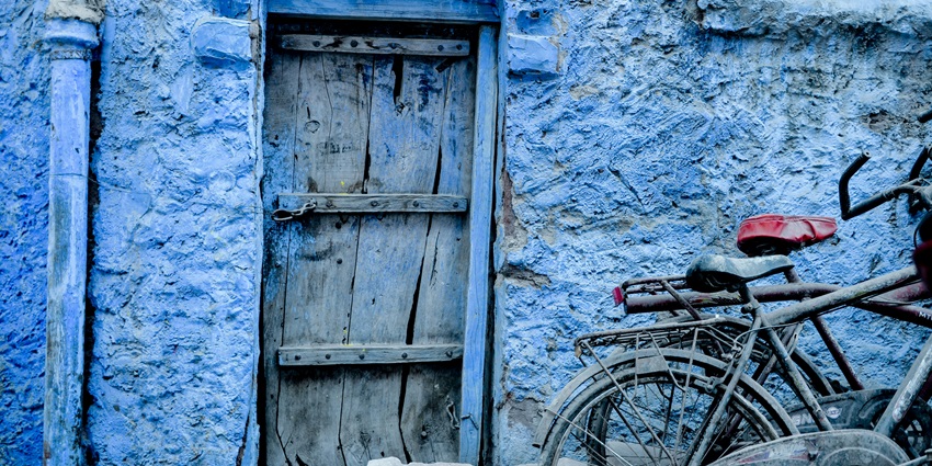 A view of Guda Bishnoi Village in Rajasthan showcasing traditional rural architecture.
