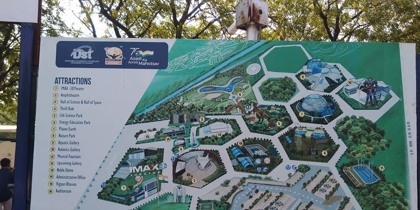 Map of the Gujarat Science City, one of the popular Museums in Ahmedabad.