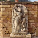 The bajrangbali statue inside the Gujari Mahal Archaeological Museum premises