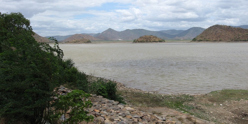 Snapshot of the idyllic Gundlakamma Reservoir in the Ongole town of Andhra