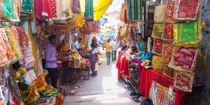 Gorgeous handloom weaves and Navratri garments intricately embossed on display