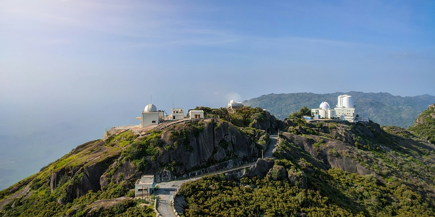 A View of Guru Shikhar, the highest peak, a popular tourist destination in Mount Abu.