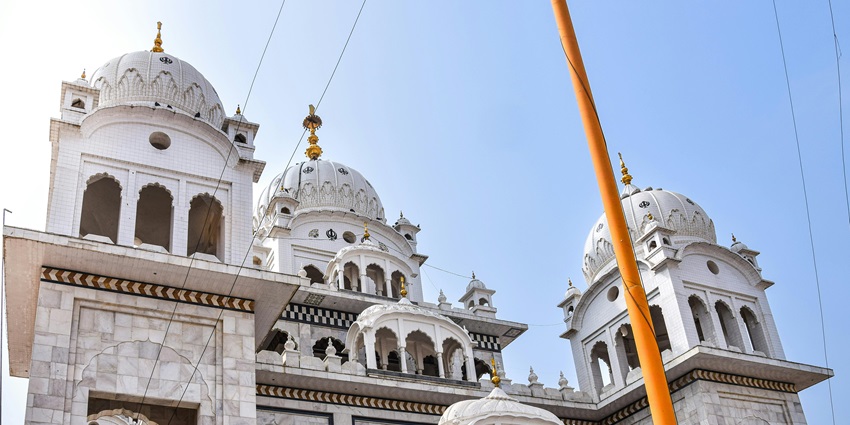 A view of Gurudwara Moti Bagh Sahib, a hotspot near the Indian War Memorial Museum.