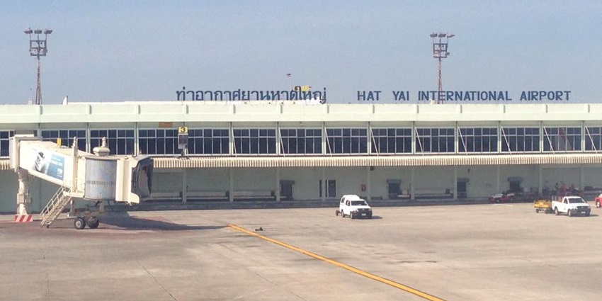 Front view of Hat Yai International Airport, one of the best airports in Thailand for all.