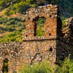 A glimpse of the iconic Bhnagarh Fort in Rajasthan surrounded by lush green vegetation.