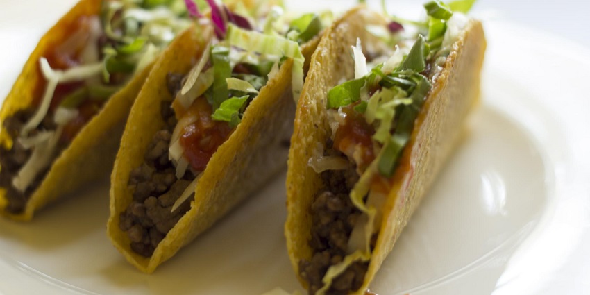 Tacos served at Haus khas village, a place with the best street food in south Delhi for international cuisine lovers