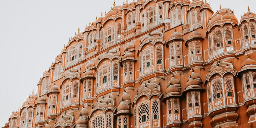 The front view of the Hawa Mahal, one of the best places in Jaipur tourist places list.