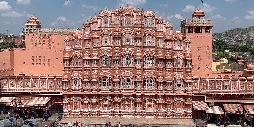Hawa Mahal consists of 953 windows, intricate latticework, the symbol of Jaipur architecture.