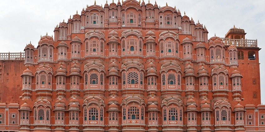 The Hawa Mahal known for its intricate designing and windows.