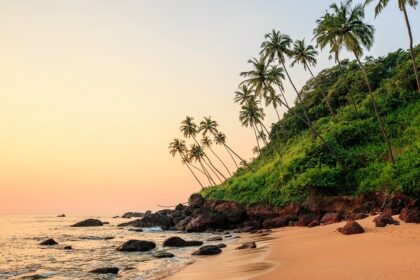 Majestic view of the Cola beach, one of the best hidden beaches in Goa