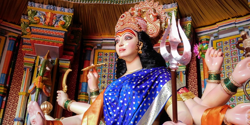 An Indian Goddess with multiple hands - One of the best Chhattisgarh Temples.