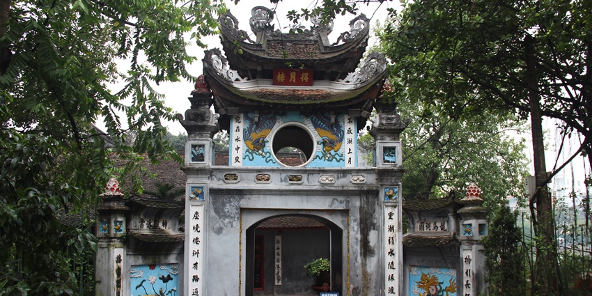 Ngoc Son Temple on Hoan Kiem Lake; popular in places to visit in Hanoi.