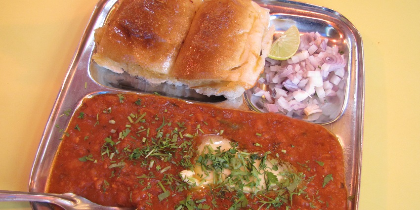 Pav bhaji at one of the best restaurants, which serves almost all kinds of cuisines in India