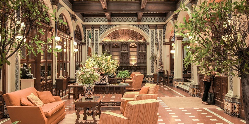 Beautiful image of the interior of an idyllic hotel in the heart of national capital Delhi