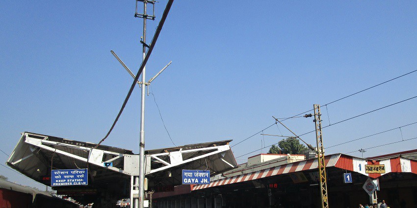 An image of Gaya Junction, a way to reach the iconic Mahabodhi Temple, Bihar, India.