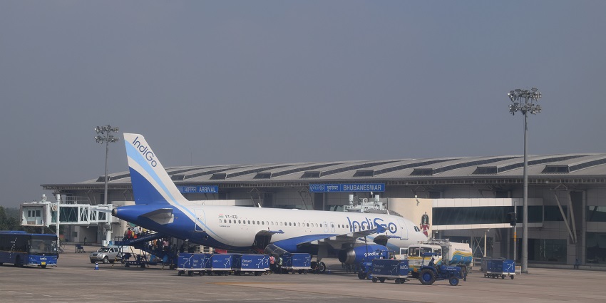 An image of Biju Patnaik International Airport located in Bhubaneshwar in Odisha.