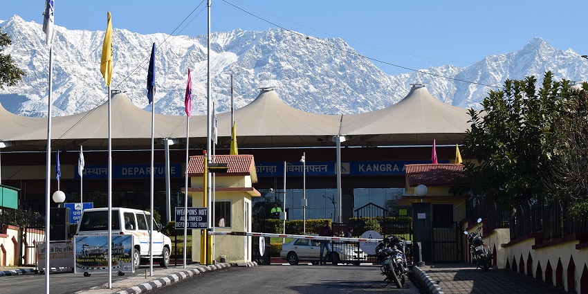 An image of Kangra/Dharamsala airport located in Gagal, Himachal Pradesh, India.