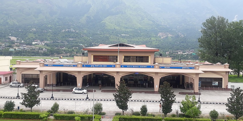 An image of Kullu Manali Airport located in the Bhunter in the state of Himachal Pradesh.