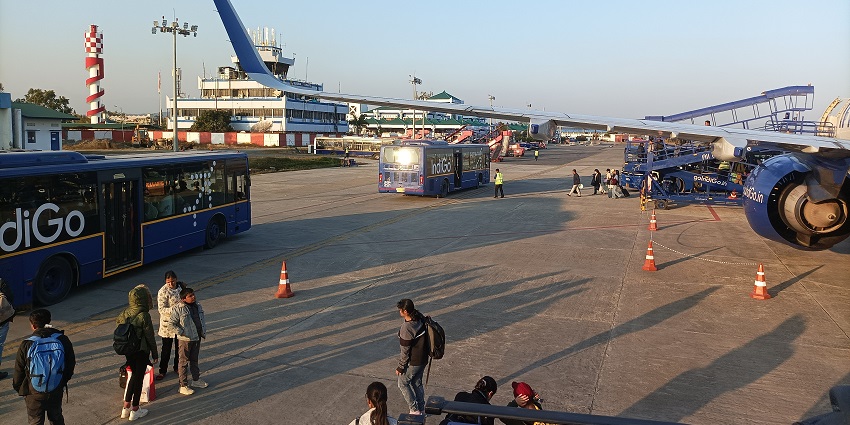 An image of Imphal International Airport, the nearest airport to the city of Imphal, Manipur.