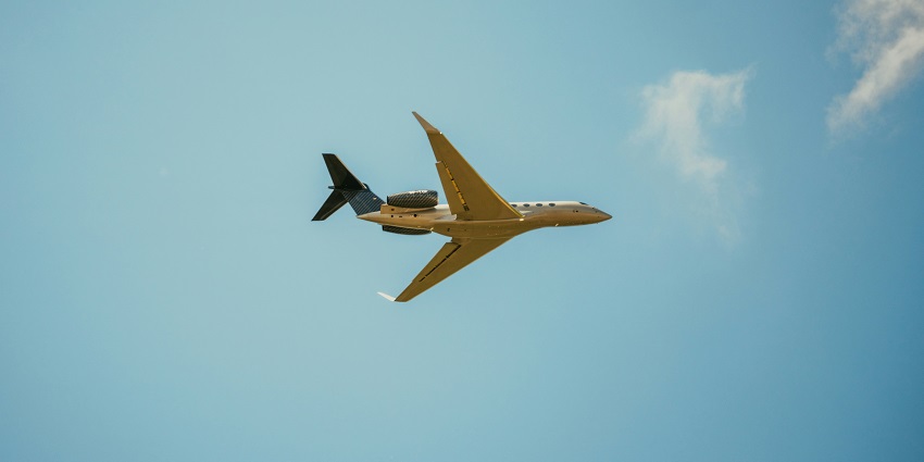 A view of an aeroplane, one of the most convenient ways to reach the tourist attraction.