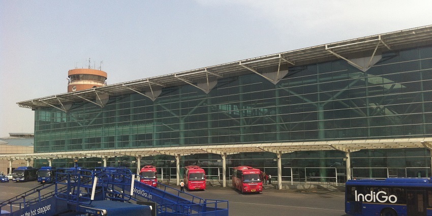 Indira Gandhi International Airport which is the nearest airport to the Akshardham Temple.