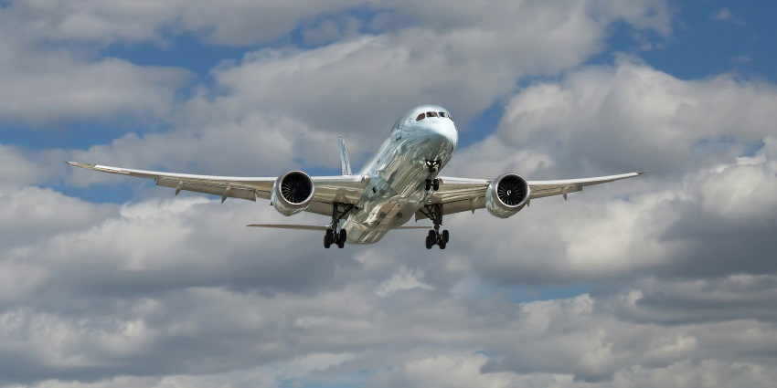 A view of an aeroplane, one of the most convenient and hassle-free ways to reach Gujarat.
