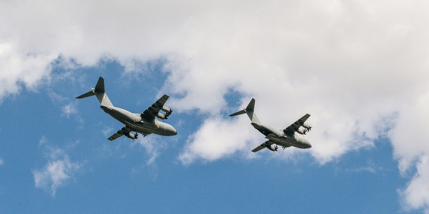 A glimpse of an aeroplane, one of the most convenient and easiest ways to reach Rajasthan.