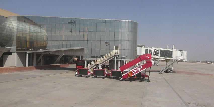 Jaipur airport teminal, one of the nearest airport to Brij vilas palace government museum