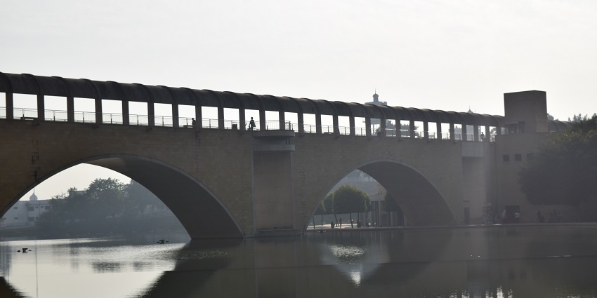An image of Chandigarh Airport, the nearest airport to the famous Virasat-e-Khalsa Museum.