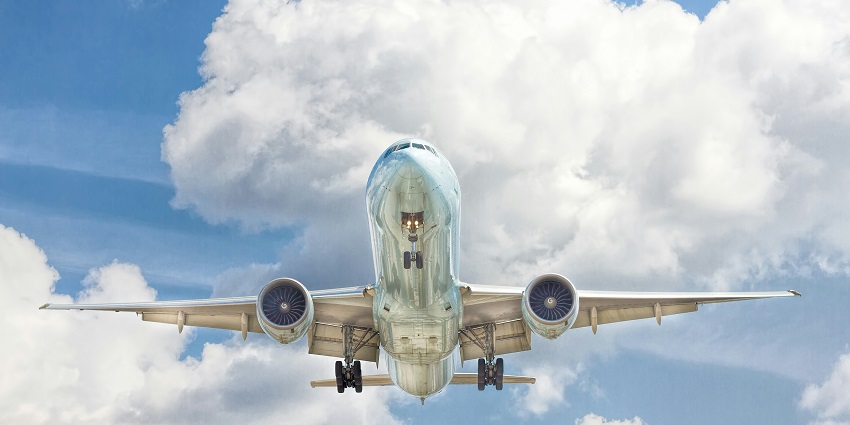 A view of an aeroplane, one of the convenient and hassle-free ways to reach Rajasthan.
