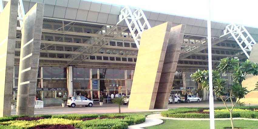 View of Jaipur International Airport, nearest link to reach Ranthambore National Park.