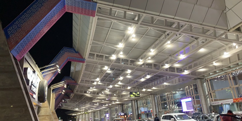 Jaipur International Airport with sleek design, efficient services, and cultural elements.