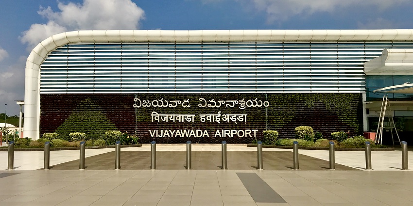 An image of Vijayawada Airport, officially known as Vijayawada International Airport.