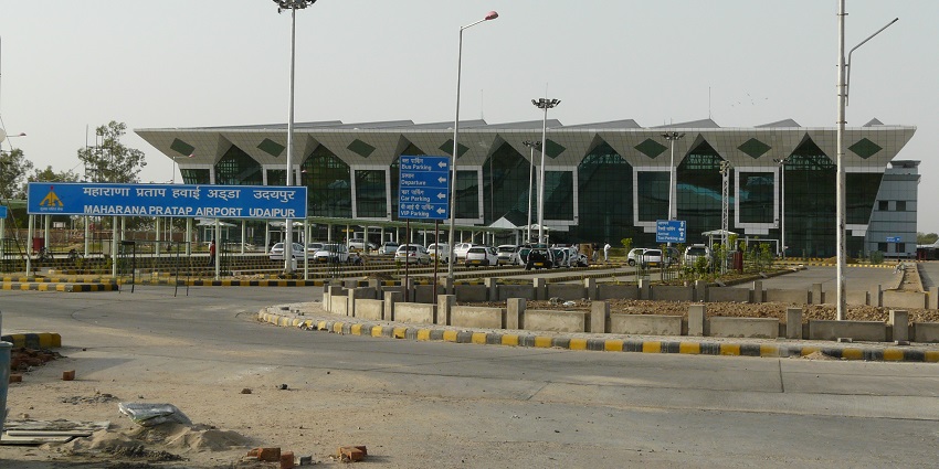 Maharana Pratap Airport, Udaipur, the nearest airport to Bassi Wildlife Sanctuary.