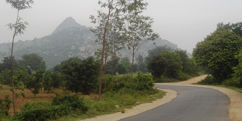 Alluring views of the Aravalli hills surrounding the Udaipur road to chittorgarh in Rajasthan