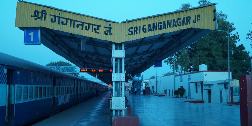 Snapshot of the Sri Ganganagar metro station which is the nearest point to reach the Fort Rajwada