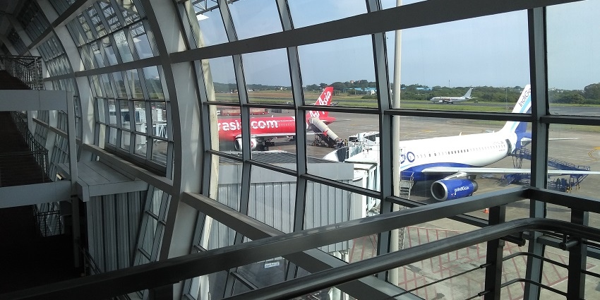 Dabolim Airport is also close to the Kesarval Waterfall and you can easily get a cab from here
