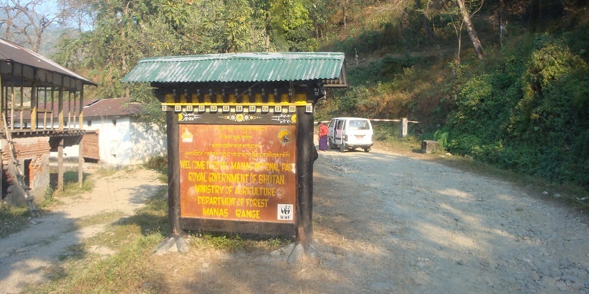 Dense forest and misty hills in Royal Manas National Park, showcasing tourist attractions near Royal Manas National Park.