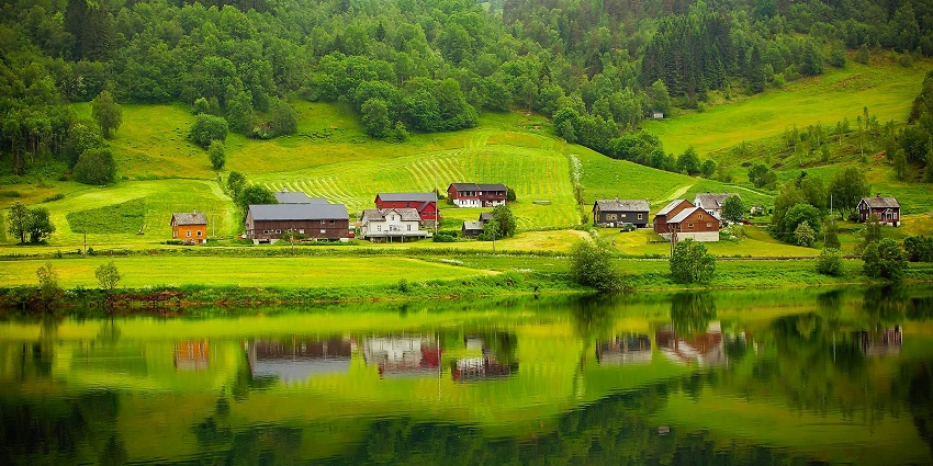 An image of breathtakingly scenic green landscapes located in the state of Gujarat, India.