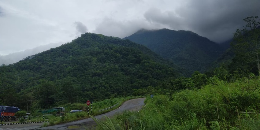 Panoramic view of the Barail Range in Dima Hasao district, Assam